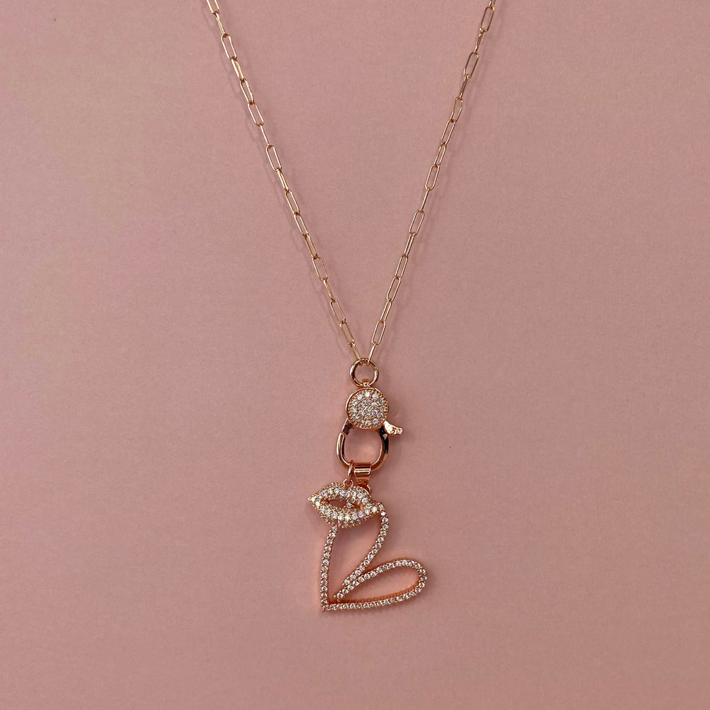 
                
                    Load image into Gallery viewer, 18&amp;quot; Dainty Rose Gold Charm Necklace
                
            