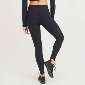 
                
                    Load image into Gallery viewer, Mono B Textured Leopard Print Tactel High-Waist Leggings
                
            